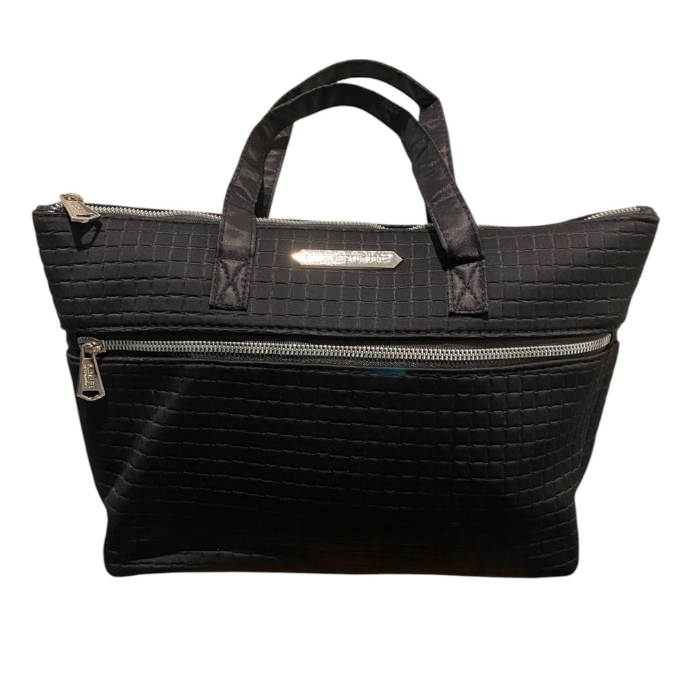 Aimee Kestenberg Black Croc-Embossed quilted nylon Bag